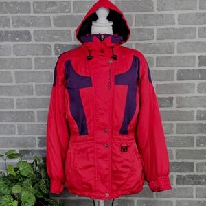 Vintage Couloir‎ Ski Jacket Red Purple 80's 90's Gorpcore Streetwear Women's 6